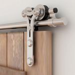 CCJH 5-16FT Stainless Steel Sliding Barn Door Hardware Track Kit Wood Door