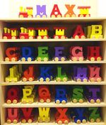 Alphabet Wooden Colourful Train letters for Personalized name as Children Gift