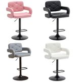 PLUSH LARGE GAS LIFT BAR STOOL, SWIVEL BREAKFAST KITCHEN BAR  EXTRA WIDE SEAT