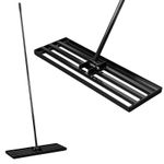 KCT 75.5x24.5CM LEVELLING RAKE LAWN SURFACE GRASS LANDSCAPING TOOL 195CM HANDLE
