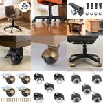 4pcs/5pcs Heavy Duty 50-75mm Swivel Castor Wheels Trolley Furniture Caster Brake