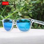 Polarised Sunglasses Plastic Retro Clear Frame With Blue Lense Men’s Woman’s
