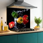 Printed Glass Kitchen Splashback 6mm Toughened Heat Resistant Hob Design No 2034