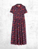 Womens Seasalt Jersey Midi Dress Short Sleeve Cutout Floral Cinnamon (Defect)