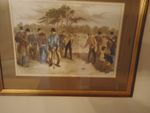 1870 Golf Tournament On Black Heath Print, Framed and Glazed Excellent Condition