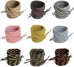 Hiking Shoelaces - Strong Shoe Laces for Boots and Walking Shoes - 12 Colours -