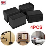 4pcs Heavy Duty Rectangle Bed Chair Risers Feet Leg Lift Furniture Extra Raisers