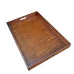 Extra Large Wooden Serving Tray 60 cm x 40 cm x 6 cm, - Brown