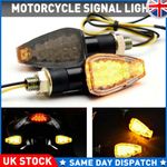 2x Motorcycle Motorbike Universal Turn Signal Indicators Light Lamp Bulb Amber