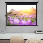 Wall Projection Screen Manual Pull-Down/Motorized Remote Projector Screen 4:3 HD