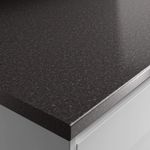 Taurus Black Gloss Laminate Kitchen Worktop 600 x 38 x 3000mm – Postformed