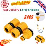 3 Packs Garden Water Hose Pipe Tap Connector Conection Fitting Adaptor Hoselock