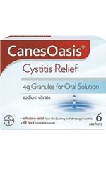 CanesOasis Cystitis Reflief 6 Sachets Brand New Long Expiry