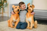 60CM LARGE PLUSH GERMAN SHEPHERD ALSATIAN SOFT TOY PUPPY CUTE CUDDLY TEDDY BEAR 