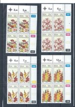 South Africa stamps.  1985 Floral Emigrants Flowers MNH control blocks   (AW547)