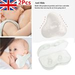 2x Triangular Shaped Silicone Nipple Shield Protectors Breast Feeding for Baby