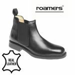 Roamers Mens BLACK Leather Chelsea Boot M278A New Boxed Genuine Leather Shoes 13