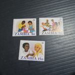 ZAMBIA 1977 SG 268-270 COMBAT RACISM  MNH