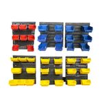Wall Mounted Louvre Storage Panels Full Set with Parts Bins – Workshop Clear Out