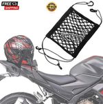Motorcycle Helmet Cargo Net – 10″×11″ High-Elastic Double-Layer Bungee Net