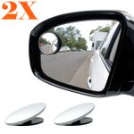 2x BLIND SPOT CAR MOTORCYCLE VAN MOTORBIKE 50MM TOWING REAR VIEW CONVEX MIRROR