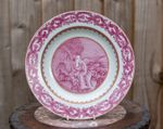 Chinese Famille Rose Export European Decoration Portrait Plate 24cm Diameter