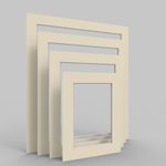 Ivory Picture Photo Frame Mounts Bevel Cut Mount pack of 4, 8, 12 and 24