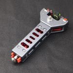 Long Five-hole Hollow Silver Aluminum Alloy Repeating Slingshot (aluminum alloy)