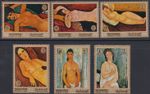 Manama 1971 ** Mi.425/30 a nude painting nude paintings Modigliani