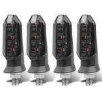 4x Smoke Black Universal Motorbike Turn Signal Indicator Light Turn Lamp Amber