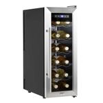 Wine Cooler 12 Bottle, Touch Controls LED Light - Stainless Steel