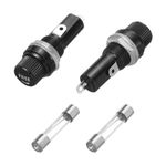 2Pcs Panel Mounted Fuse Holder 45x18.4mm 250V 125V 20A Screw Cap with Fuses