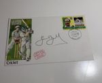 Signed Geoffrey Boycott Tuvalu 1984 First Day Cover Cricket Leaders World FDC