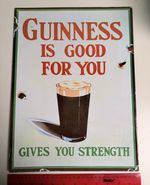 Vintage Guinness Metal Sign Is Good For You Retro Pub Bar Wall Plaque