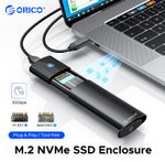 M.2 SATA NVME SSD Enclosure USB 3.2 M2 Converter Adapter Caddy