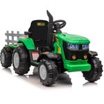 12V Kids Ride on Tractor w/ Detachable Trailer Remote Control for Ages 3-8 years
