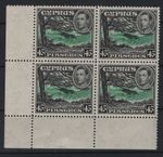 CYPRUS 1938 DEFINITIVE 45 PIASTRES MNH STAMPS IN CORNER BLOCK OF 4