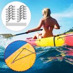 12Pcs 4mm Pad Eye Anchor Point Marine Rigging Kayak Loop Straps Canoe Deck