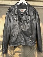 Men’s Vintage Harley Davidson Black Leather Motorcycle Jacket Size XXL Biker