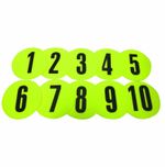 FLAT DISC MARKERS SET Numbered 1 to 10 Sports Track and Field Marker Spots by FH