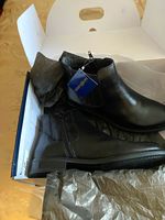 Duburry women’s Black Leather Chelsea Ankle Boots Zip Comfort UK 4
