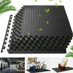 EVA INTERLOCKING FLOOR MATS SOFT FOAM GYM FLOORING MAT YOGA TILES 10 MM 60x60CM