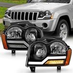- for 2005 2006 2007 Jeep Grand Cherokee Upgrade Style Black LED Tube W/Signal H