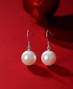 925 Sterling Silver  Pearl Drop Hook Earrings Women Girls Jewellery Gifts New UK