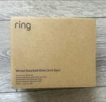 Ring Wired Doorbell Elite 2nd Gen 4K – Deep Silver – Brand New Sealed – PoE