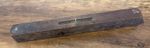 Vintage Wooden Spirit Level with Vial, Portable Wood Tool, Brown/Black Finish