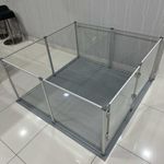 48" Width Pet Dog Playpen Clear Acrylic Play Pen Fence for Small Animals Puppies