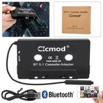 Bluetooth 5.1 Car Audio Stereo Cassette Tape Adapter To Aux for iPhone Android