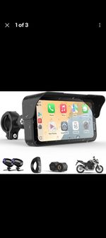 Carpuride W603DT for Motorcycle CarPlay & Android Auto & TPMS - HD1080 Dash Cam