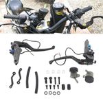 Motorcycle Pair Brake Master Cylinder Cable Clutch Brake Pump Kit Universal 22mm